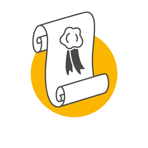 Illustration of a certificate.